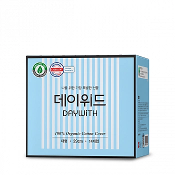 Ультратонкие гигиенические прокладки большие 29см DAYWITH Ultra Slim Large 29cm