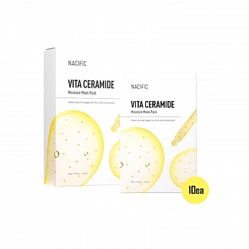 Увлажняющая маска для лица с керамидами и витамином С 10шт Vita Ceramide Moisture Mask Pack 10ea